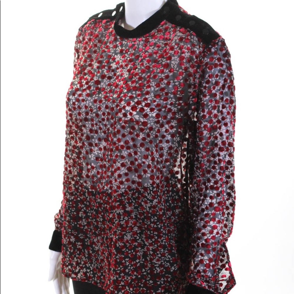Kooples burnout velvet top